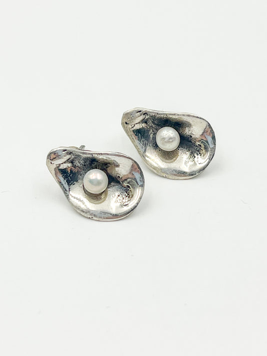 Petite Sterling Silver Oyster Post Earring
