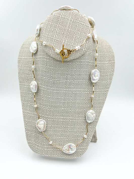 Freshwater Coin Pearl Necklace
