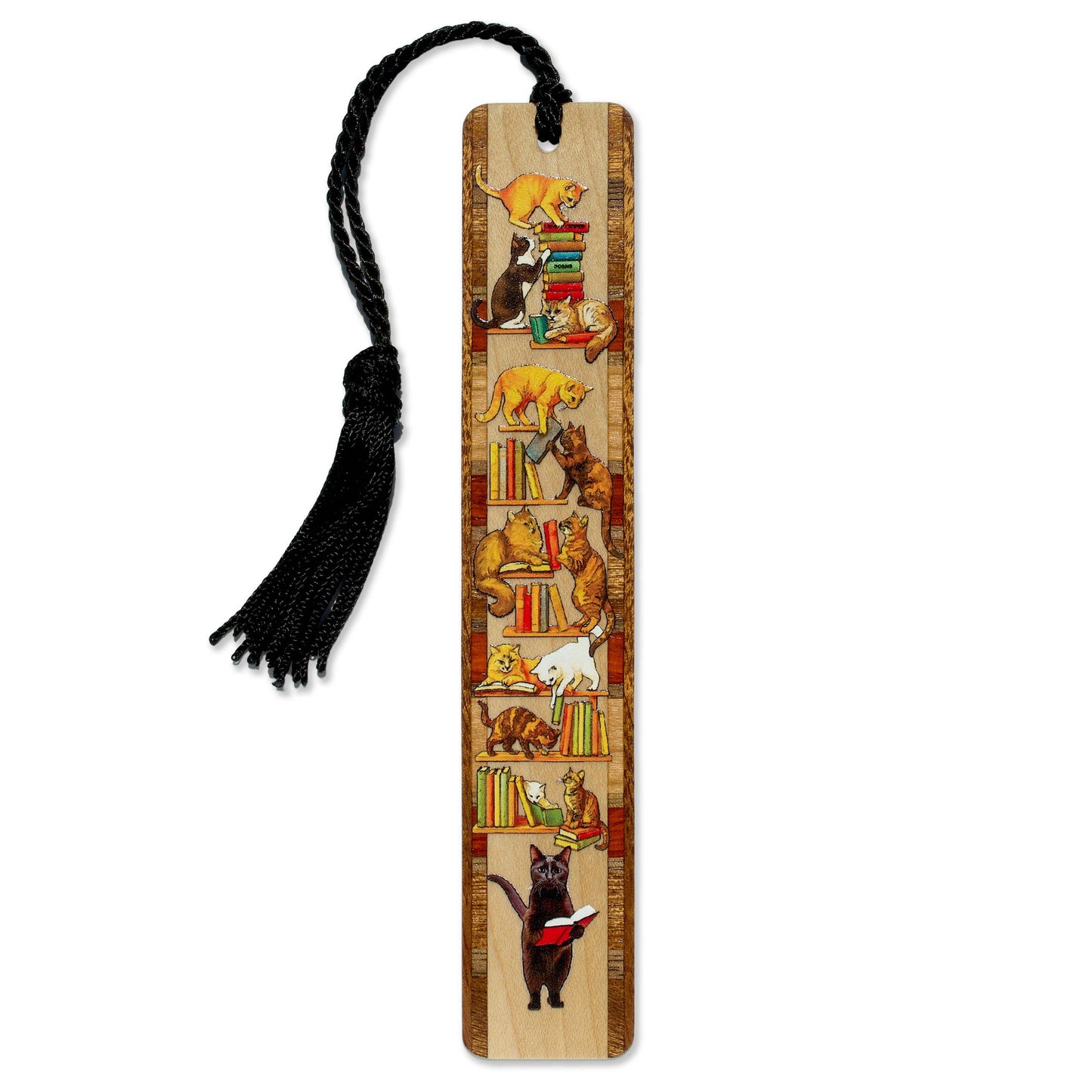 Cat Bookshelf Bookmark