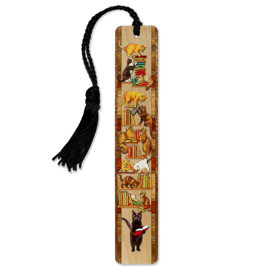 Cat Bookshelf Bookmark
