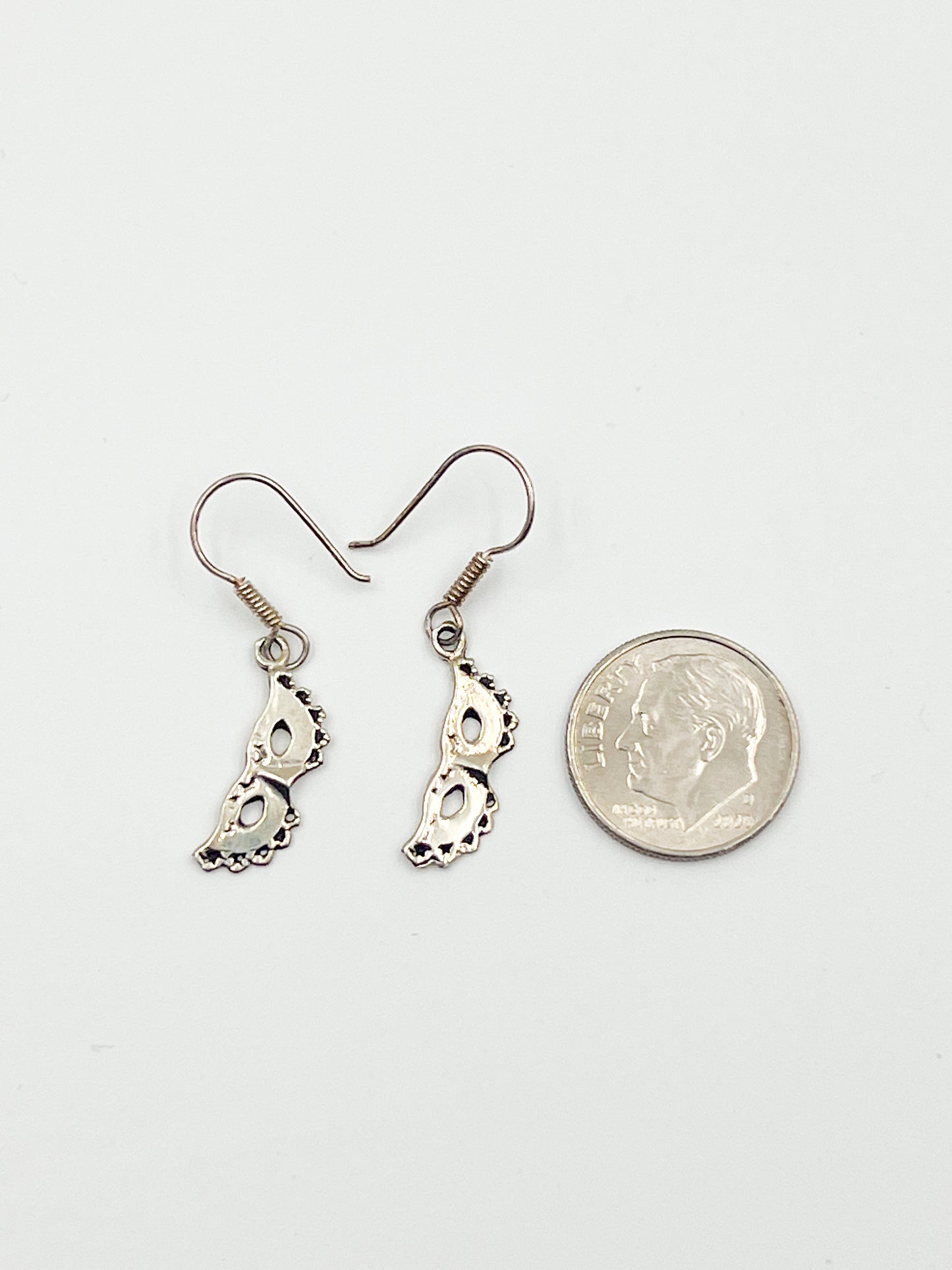 Sterling Silver Mini Mardi Gras Mask Earring
