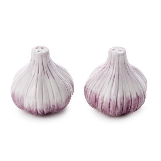 Hand-Painted Garlic Salt & Pepper Shaker Set