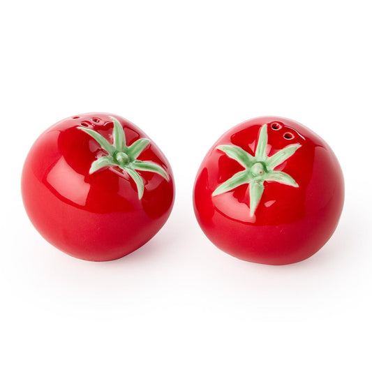Hand-Painted Tomato Salt and Pepper Shaker Set