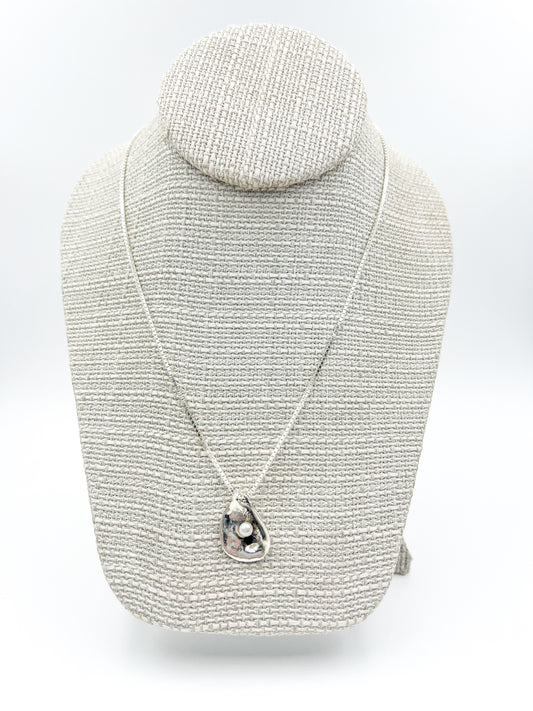Petite Sterling Silver Oyster Necklace