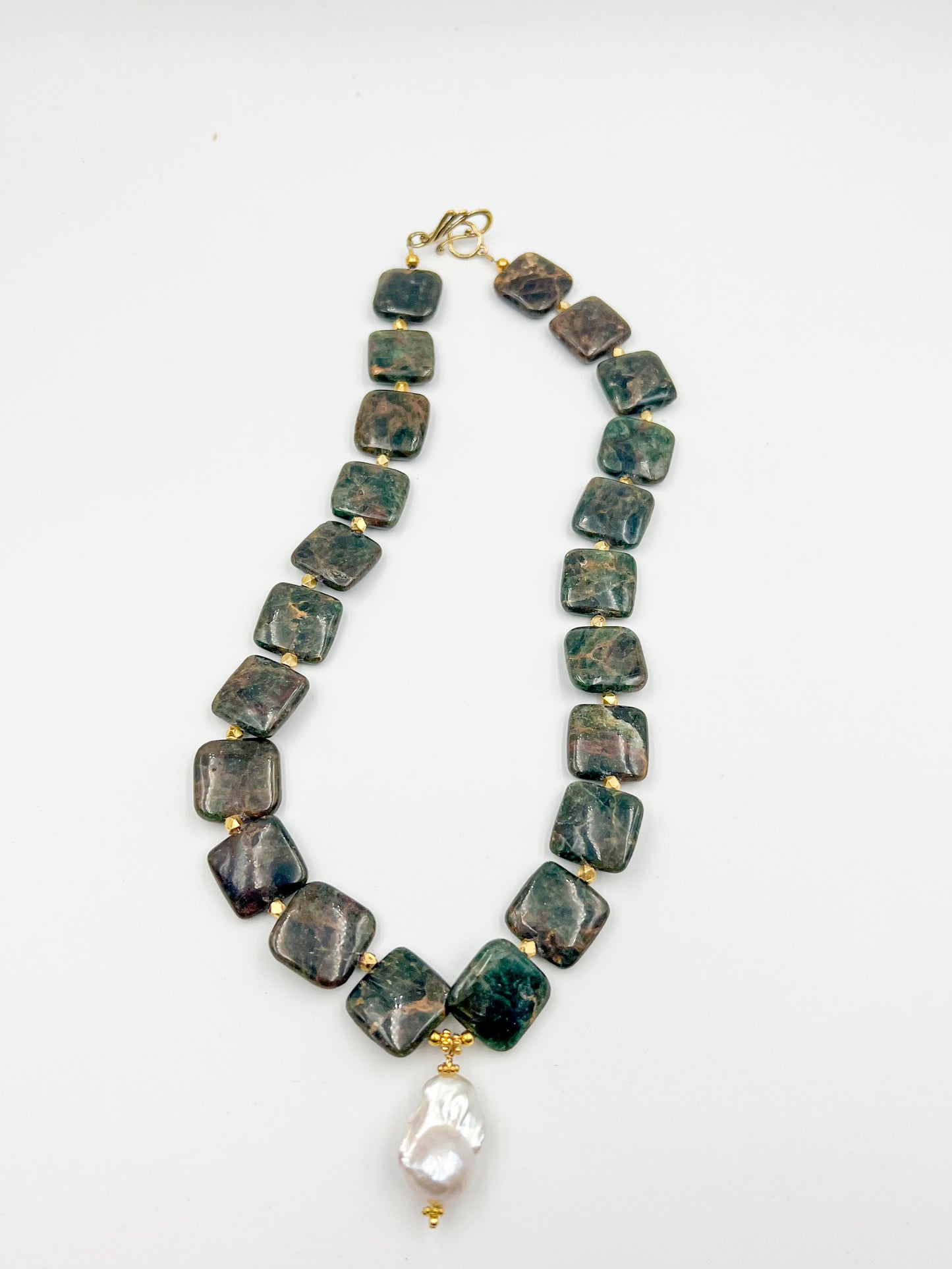 Marble Serpentine Stone Necklace