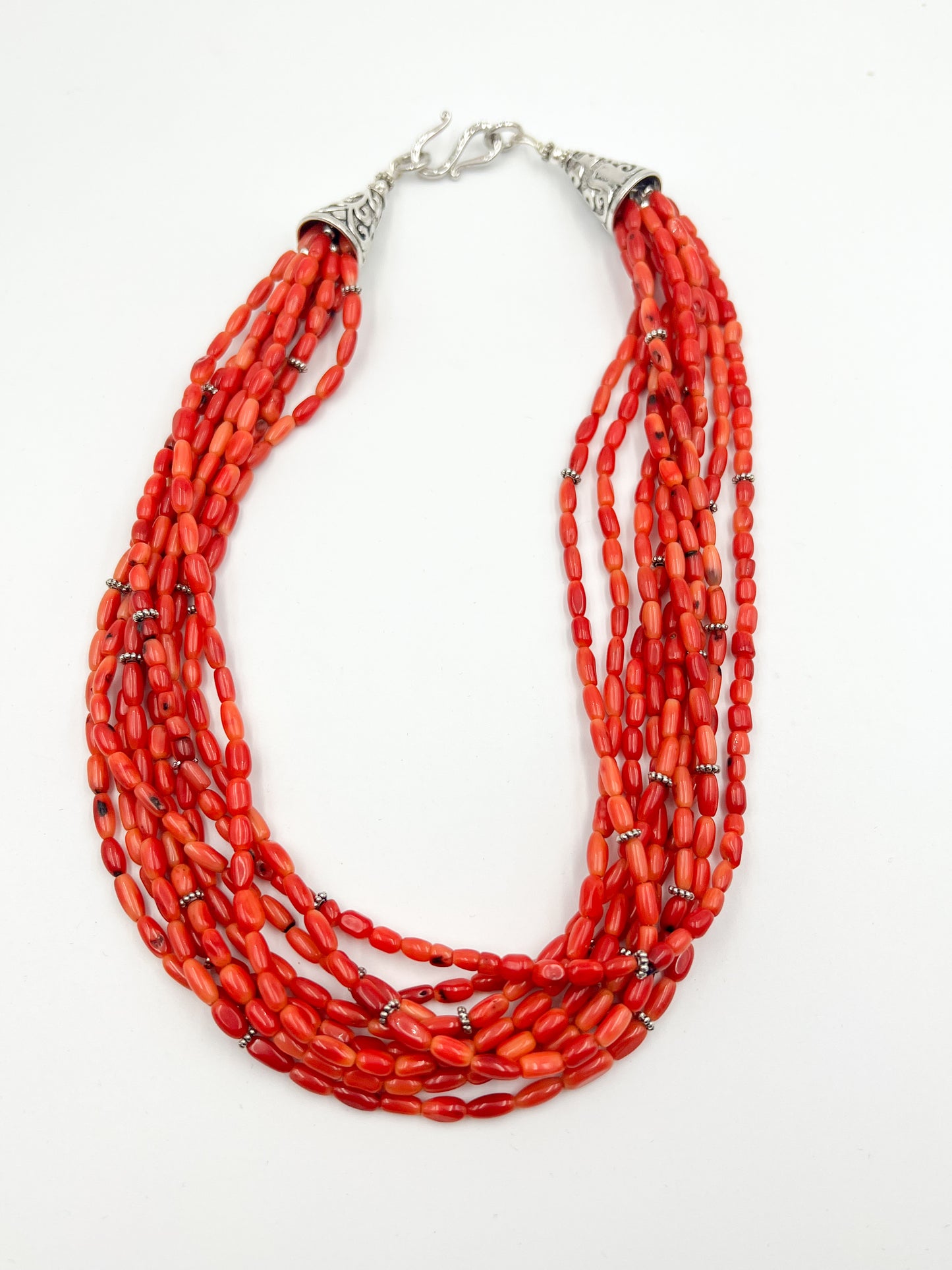 Multi-Strand Coral Necklace