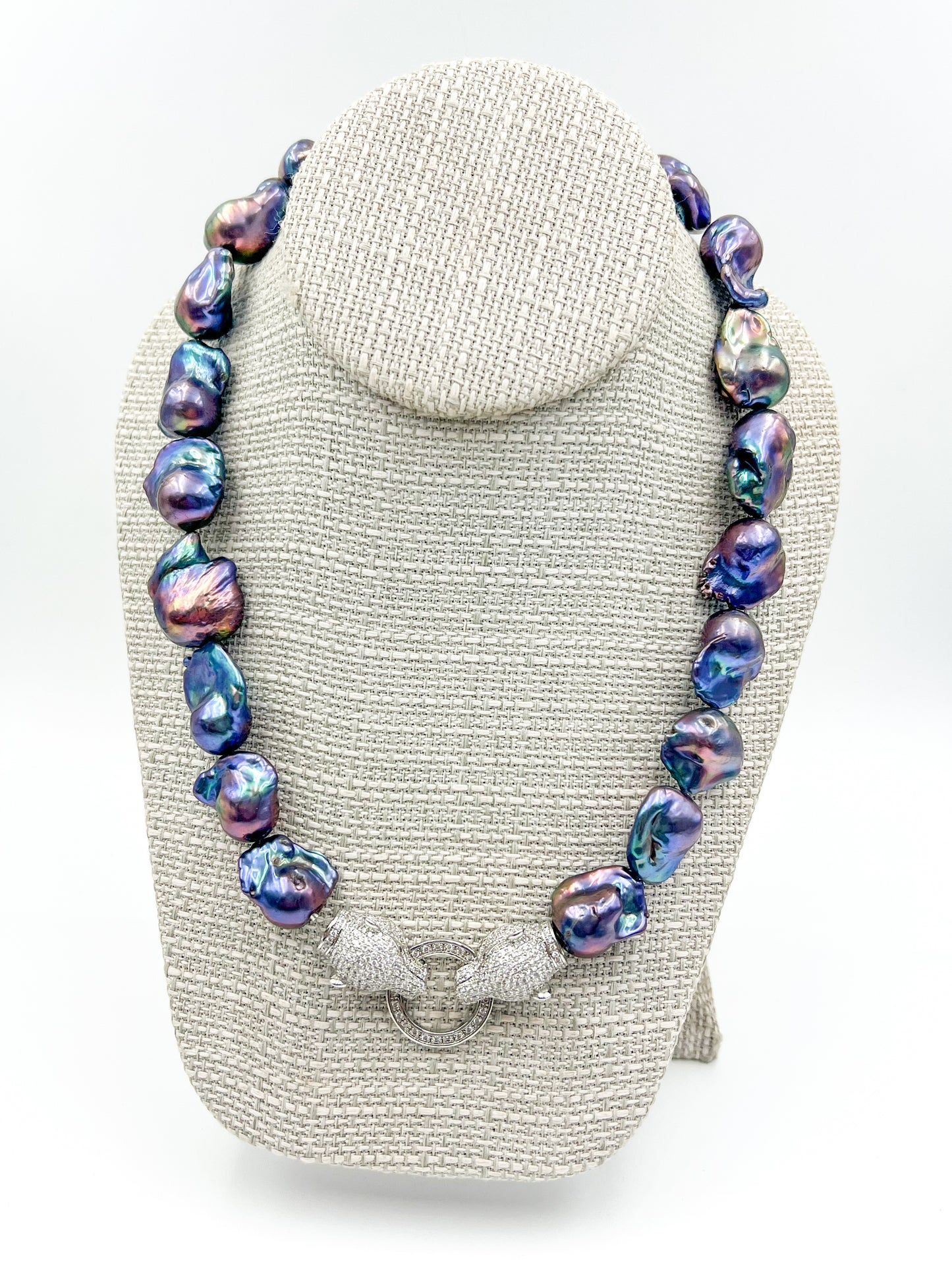 Black Baroque Pearl Necklace