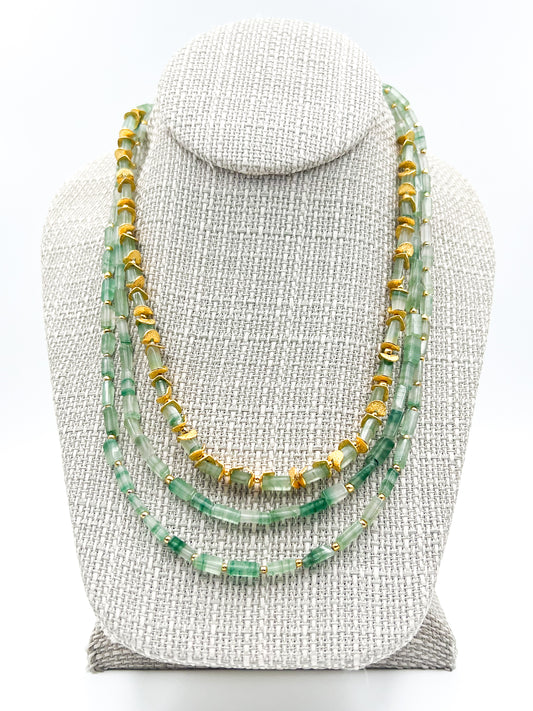 Triple Fluorite Necklace
