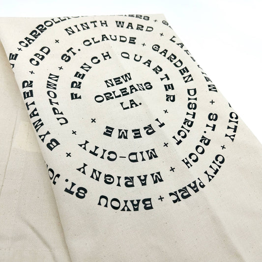 New Orleans Neighborhoods Natural Cotton Towel