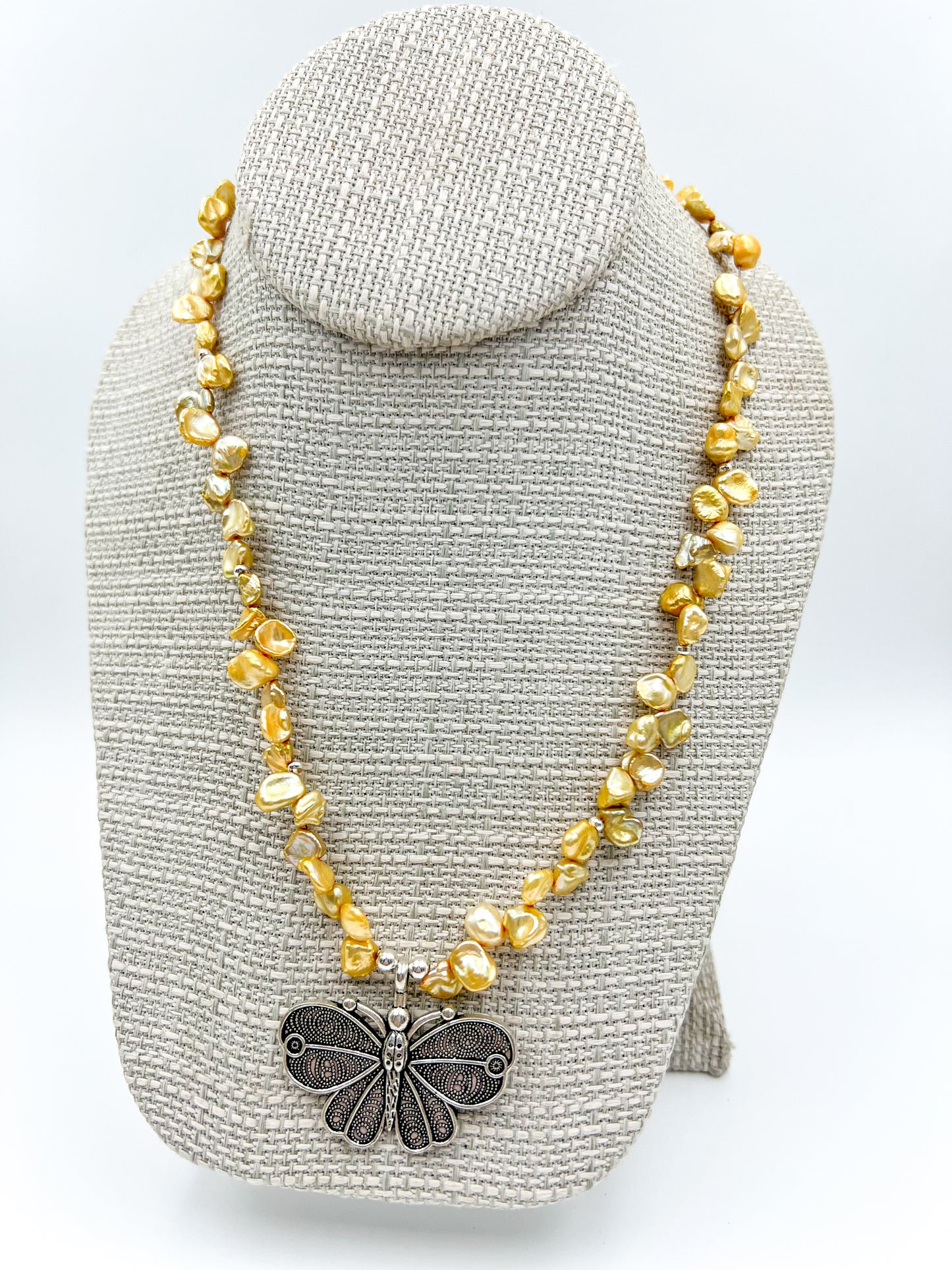 Golden Freshwater Pearl Necklace