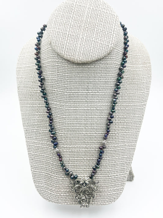 Almonaster Pontalba Peacock Pearl Necklace