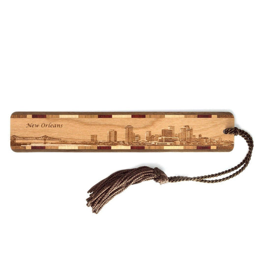New Orleans Louisiana Downtown Engraved Wooden Bookmark