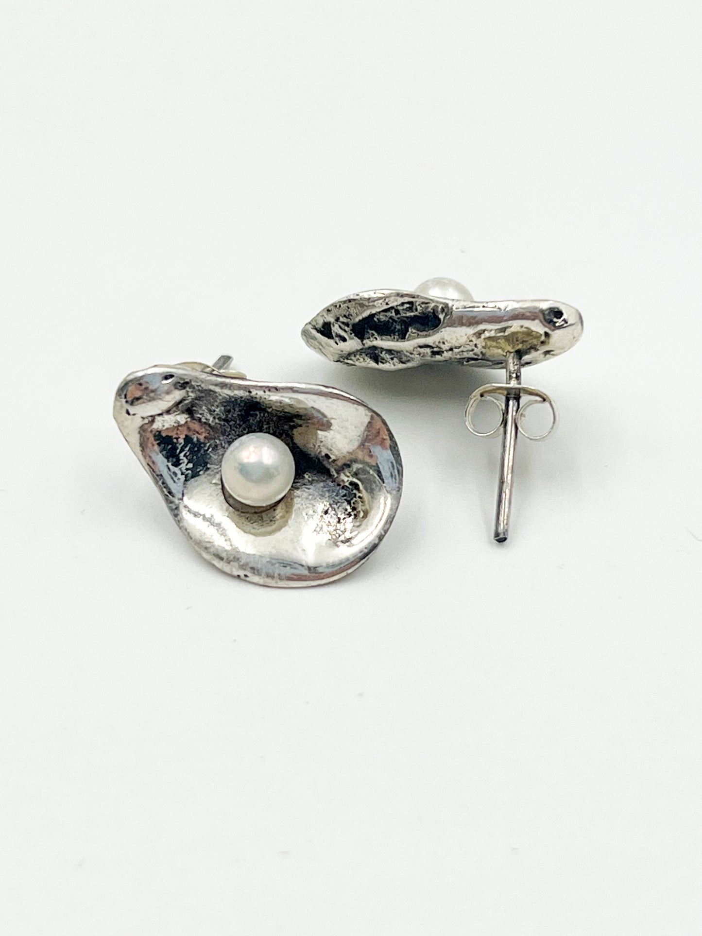 Petite Sterling Silver Oyster Post Earring