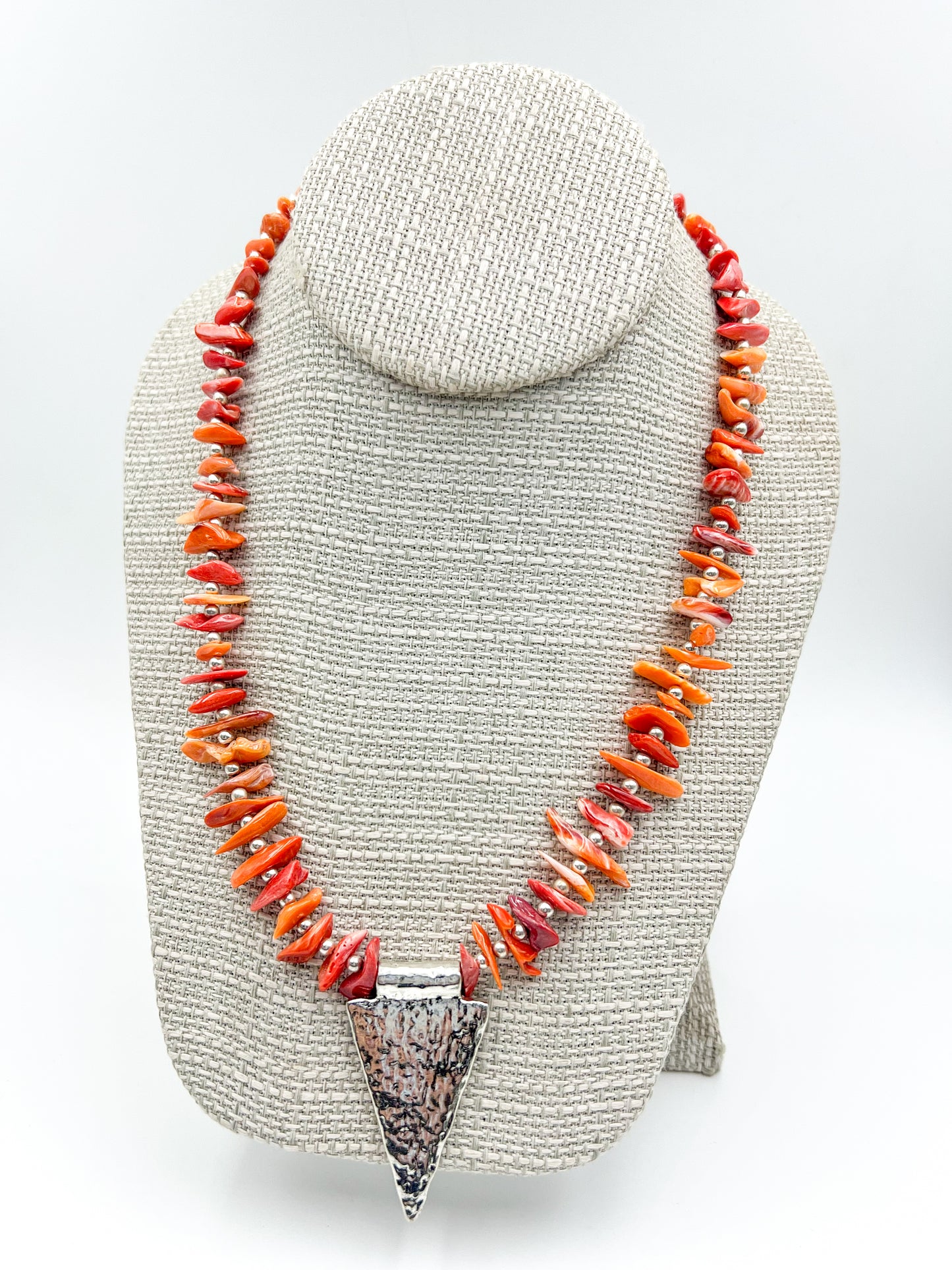 Coral Arrowhead Necklace