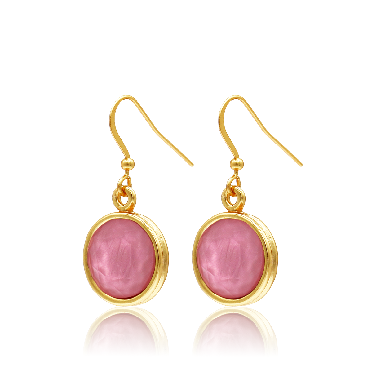 Peony Pink Cabochon Earring