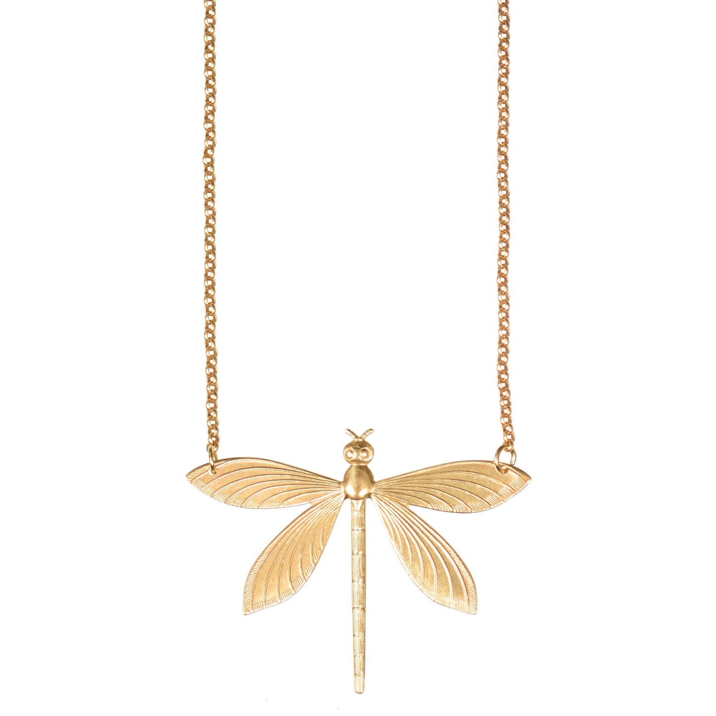 Brass Dragonfly Necklace