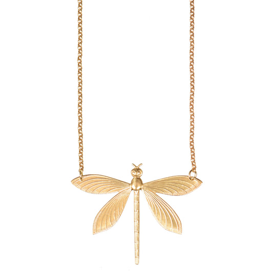 Brass Dragonfly Necklace