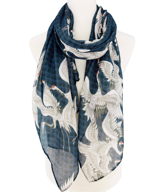 Crane Scarf in Navy