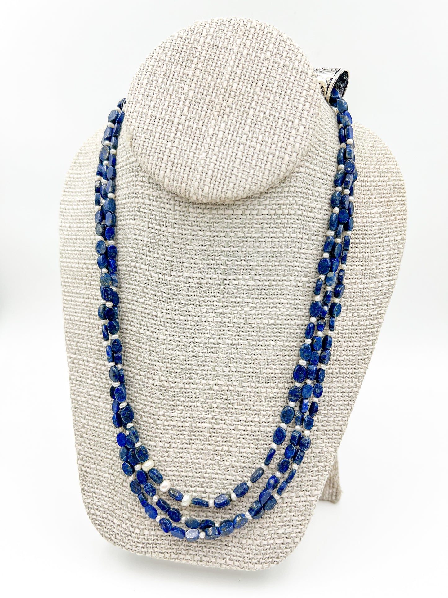Lapis & Freshwater Pearl Necklace