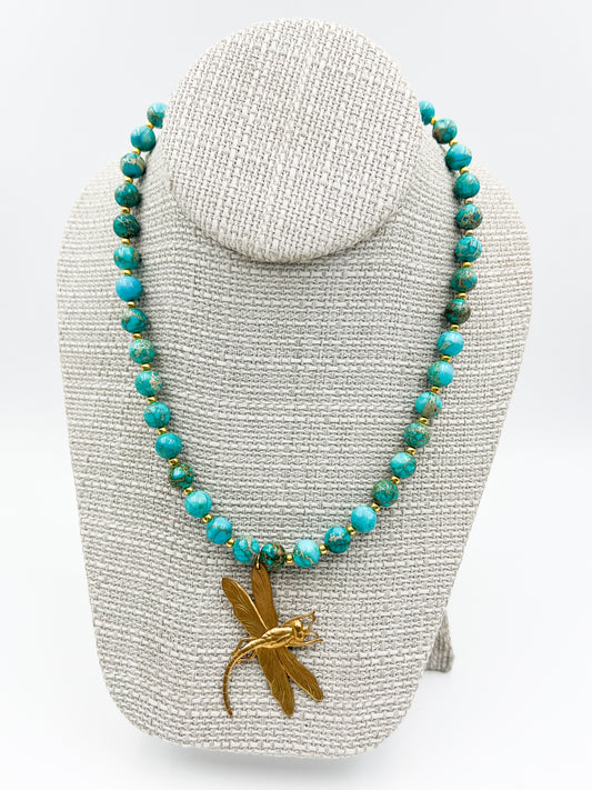 Turquoise Dragonfly Necklace