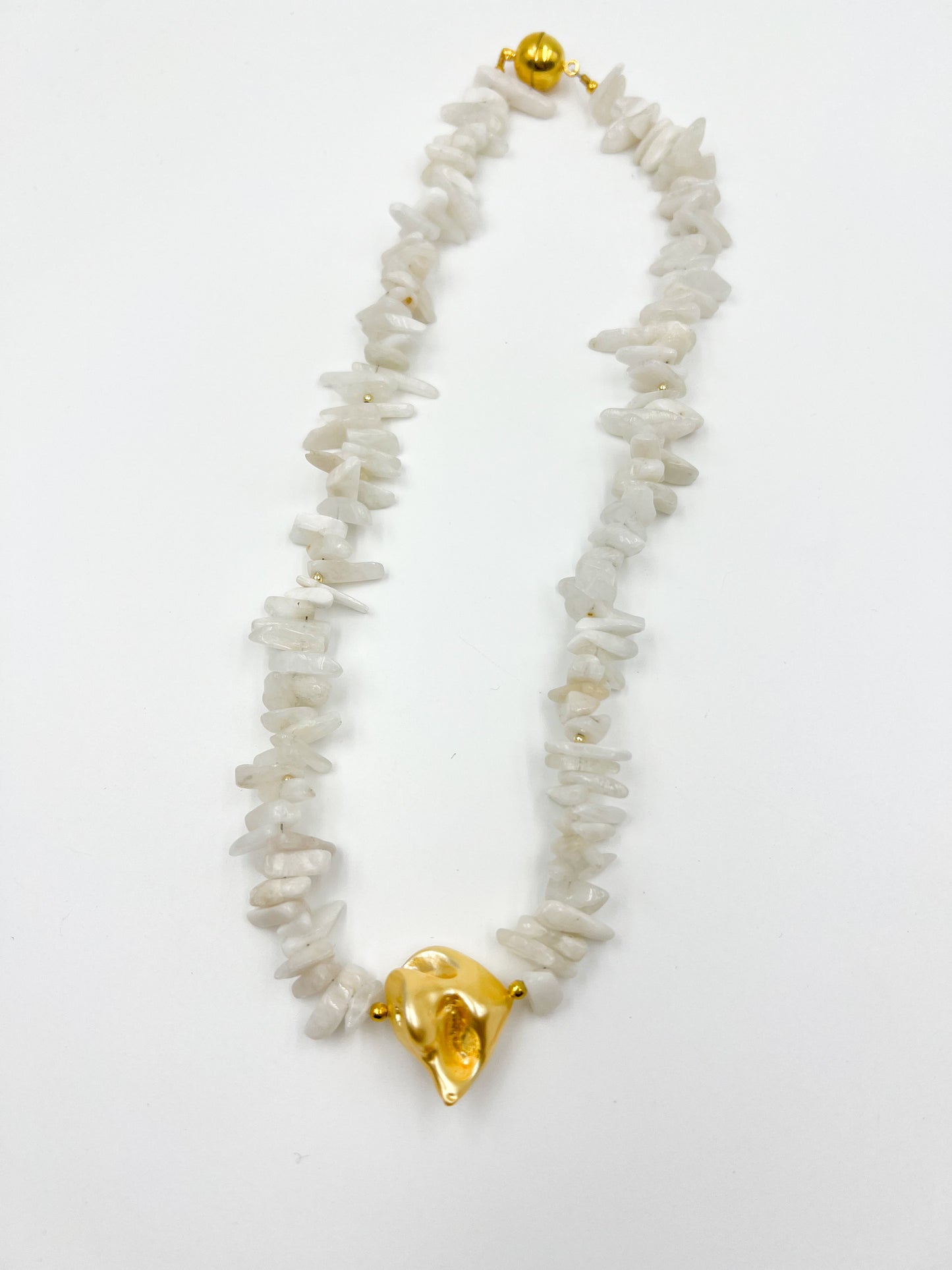 White Agate Stone Necklace