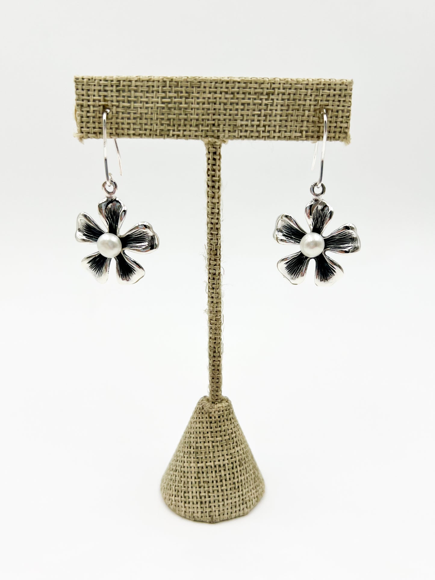 Sterling Silver Daisy Earrings