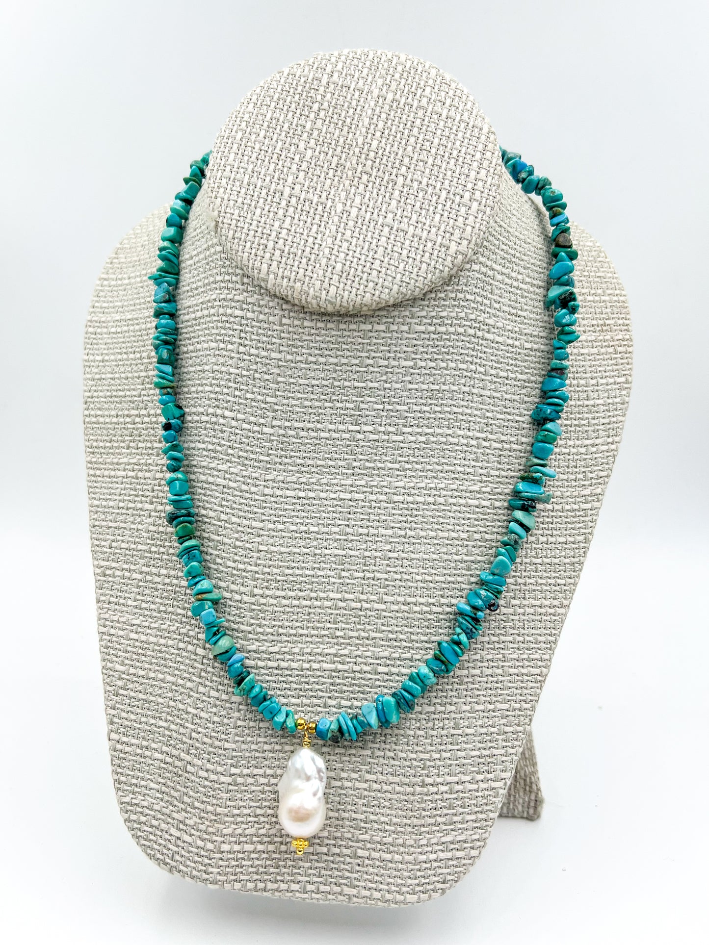 Arizona Turquoise Baroque Pearl Necklace