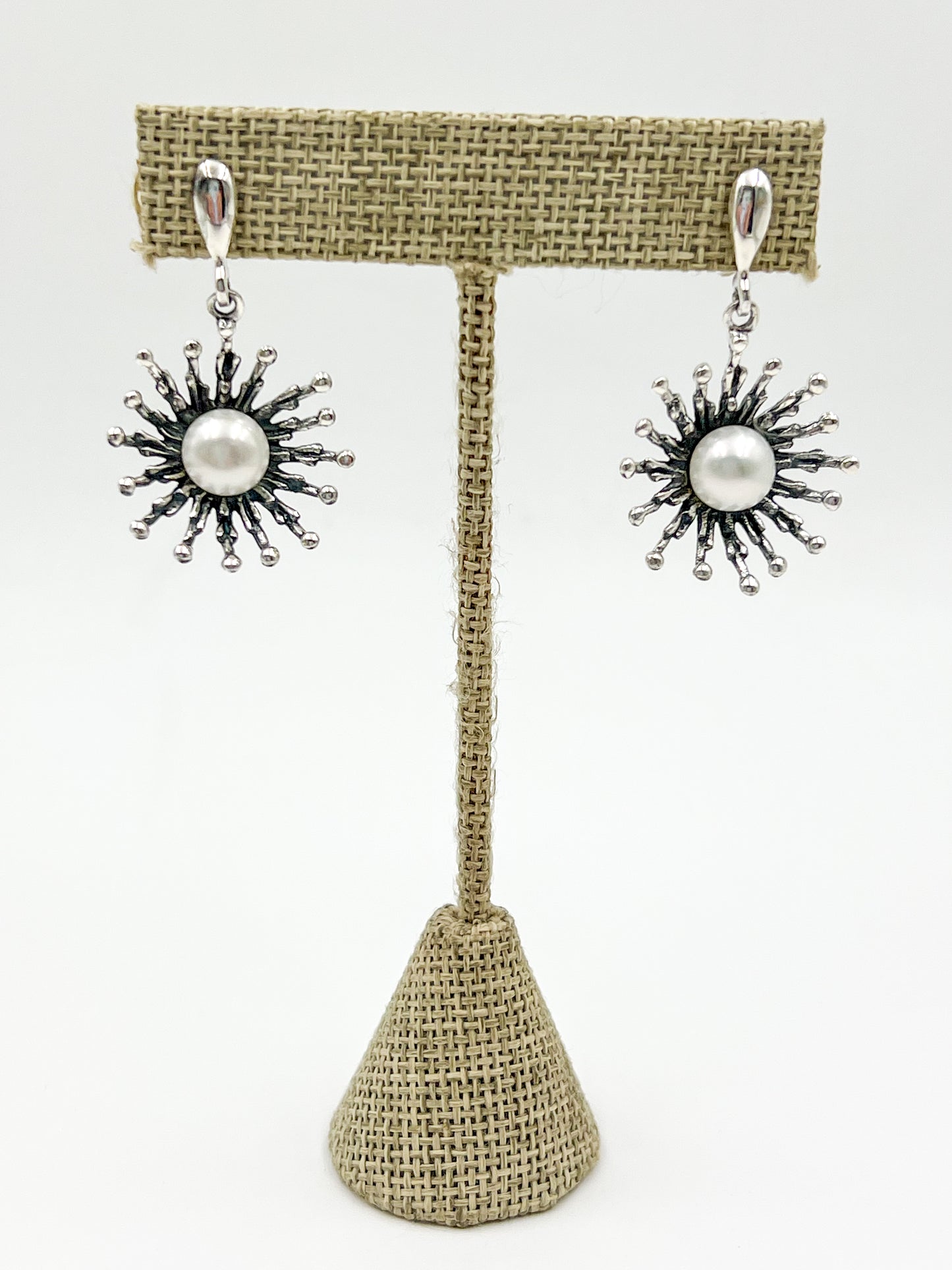 Sterling Silver Flower Post Earring