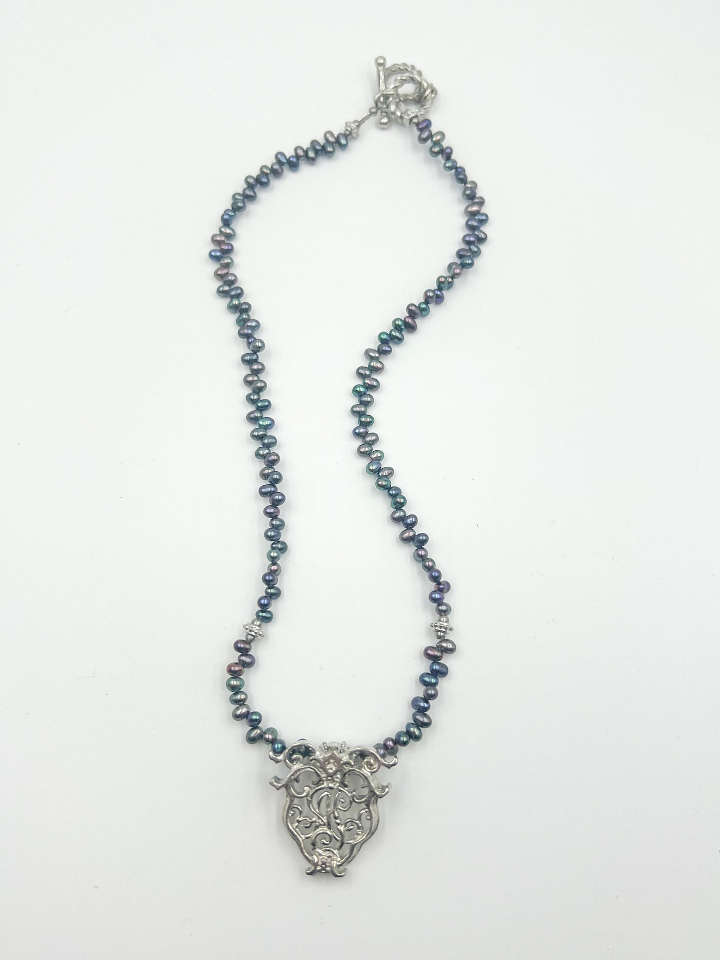 Almonaster Pontalba Peacock Pearl Necklace