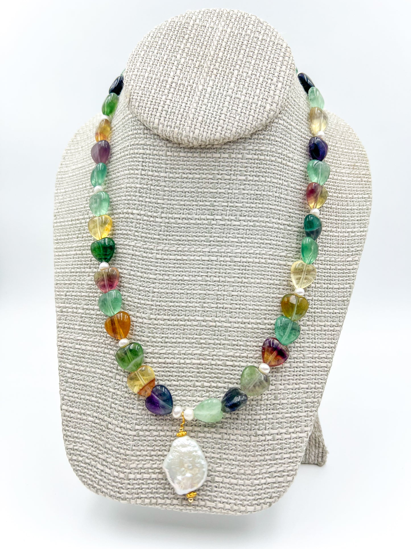 Rainbow Fluorite Necklace