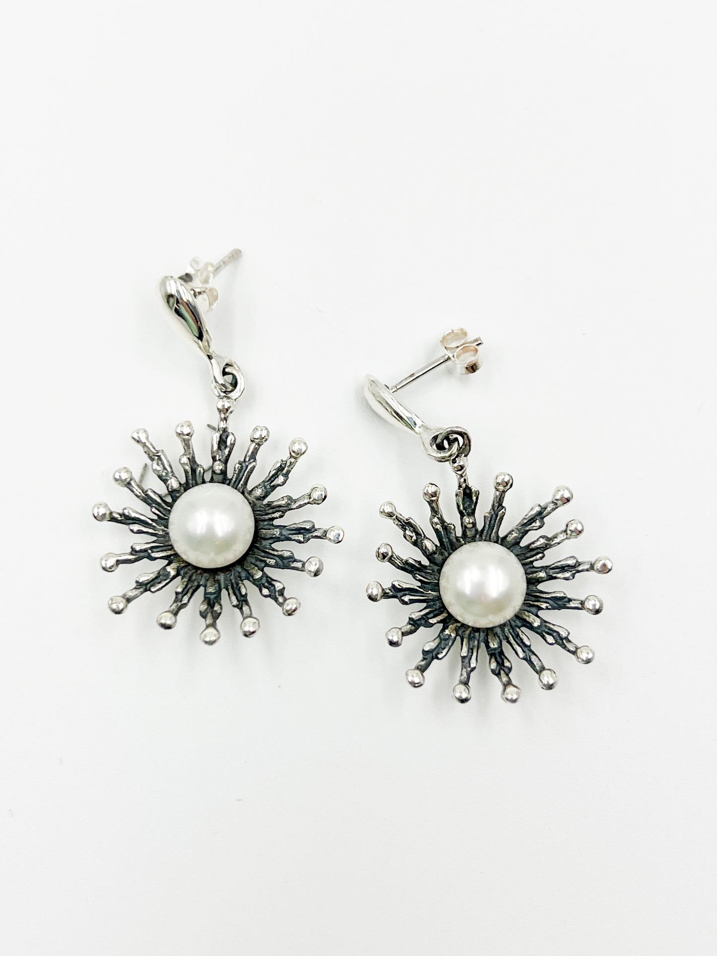 Sterling Silver Flower Post Earring
