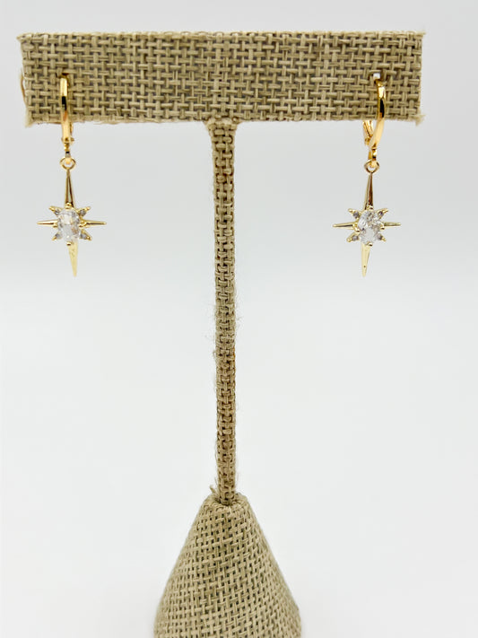Starburst Gold Earring