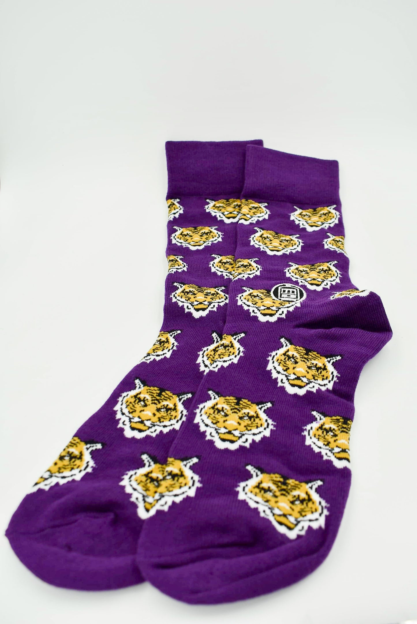 Purple + Gold Tiger Socks
