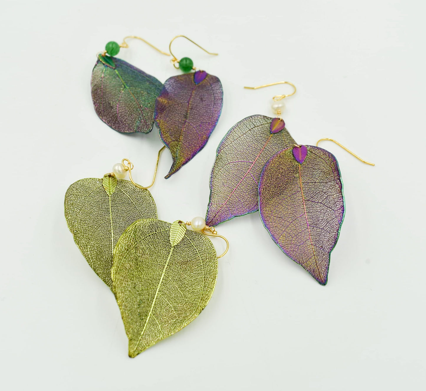 Juno Florescent Leaf Earrings