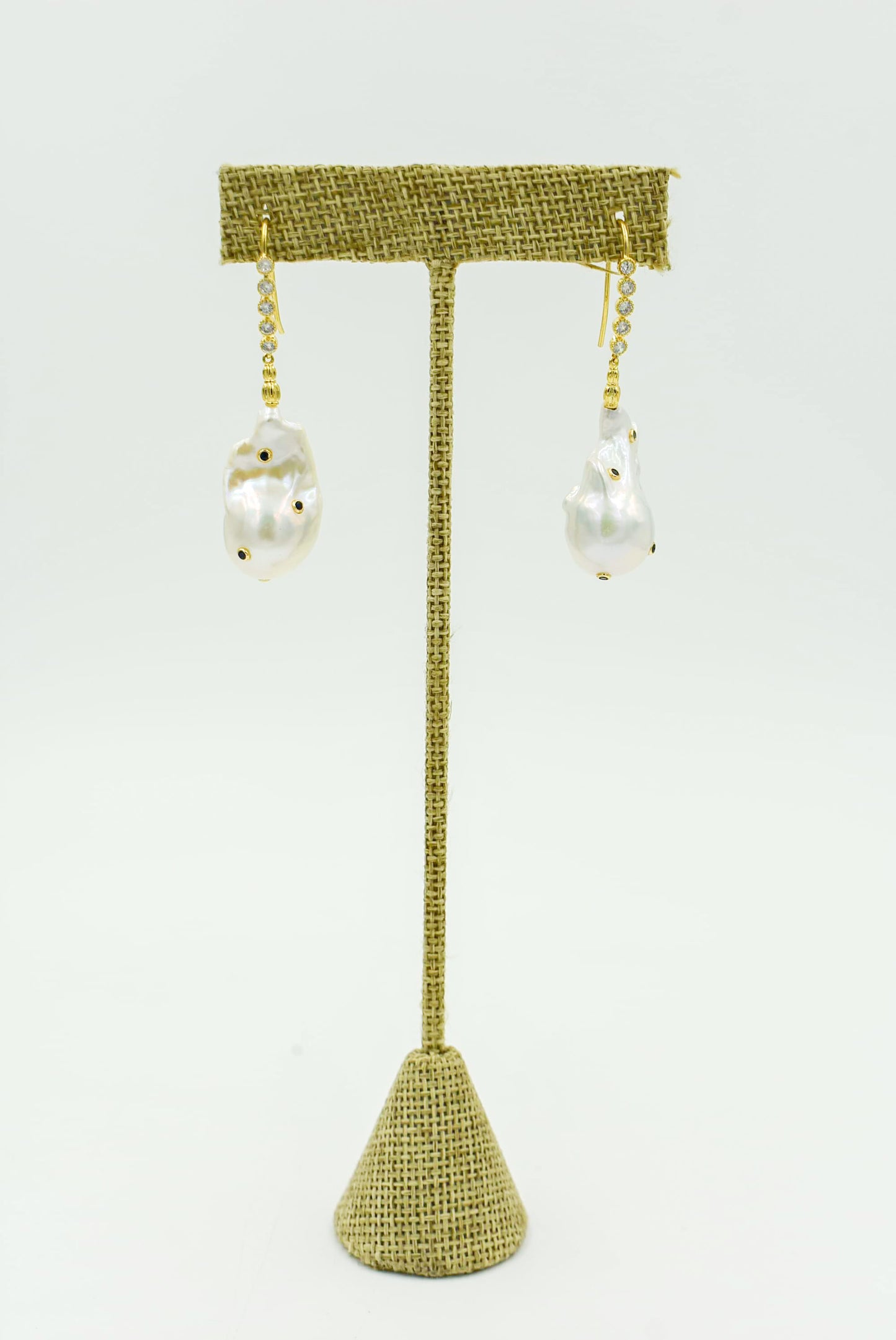 Baroque Pearl + Gem Earrings
