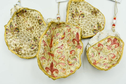 Oyster Fleur De Lis Ornament