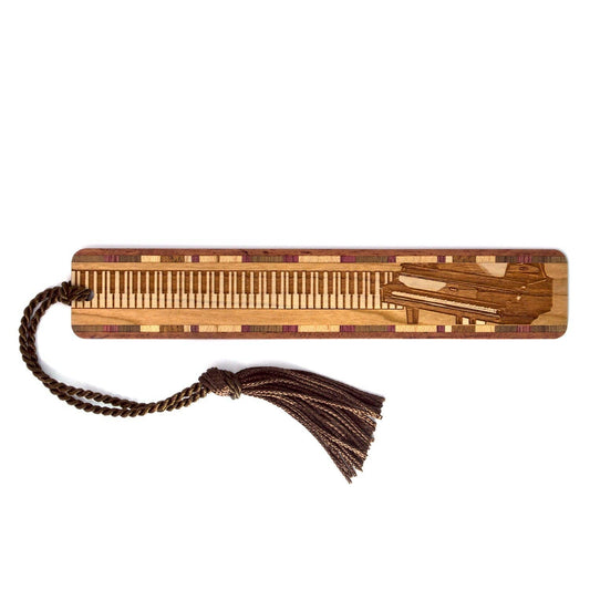 Piano Musical Instrument Handmade Engraved Wooden Bookmark