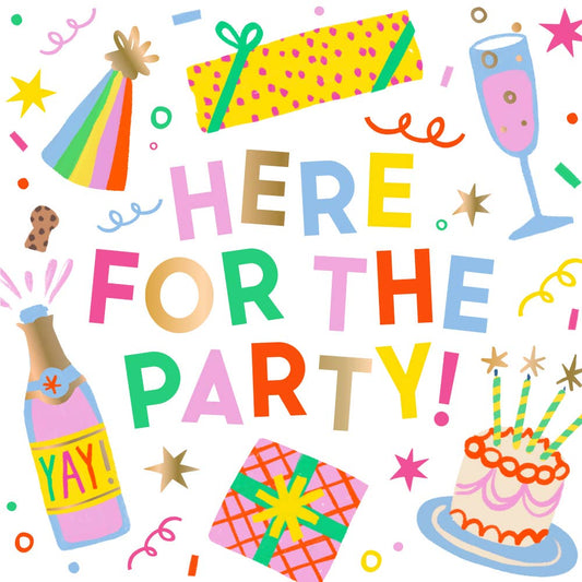"Here For The Party" Cocktail Napkins