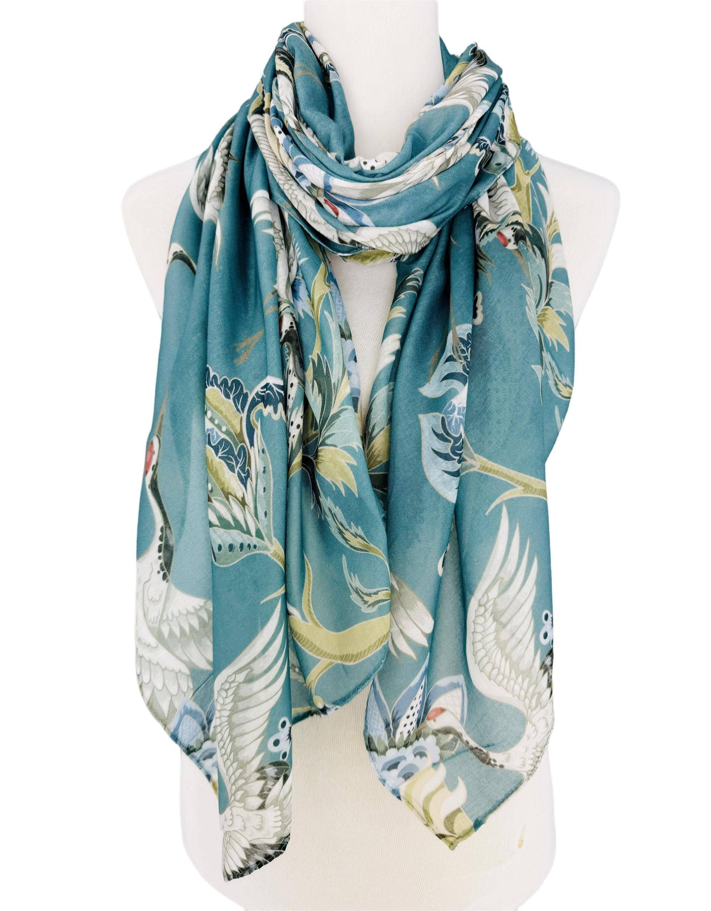 Crane Scarf in Teal