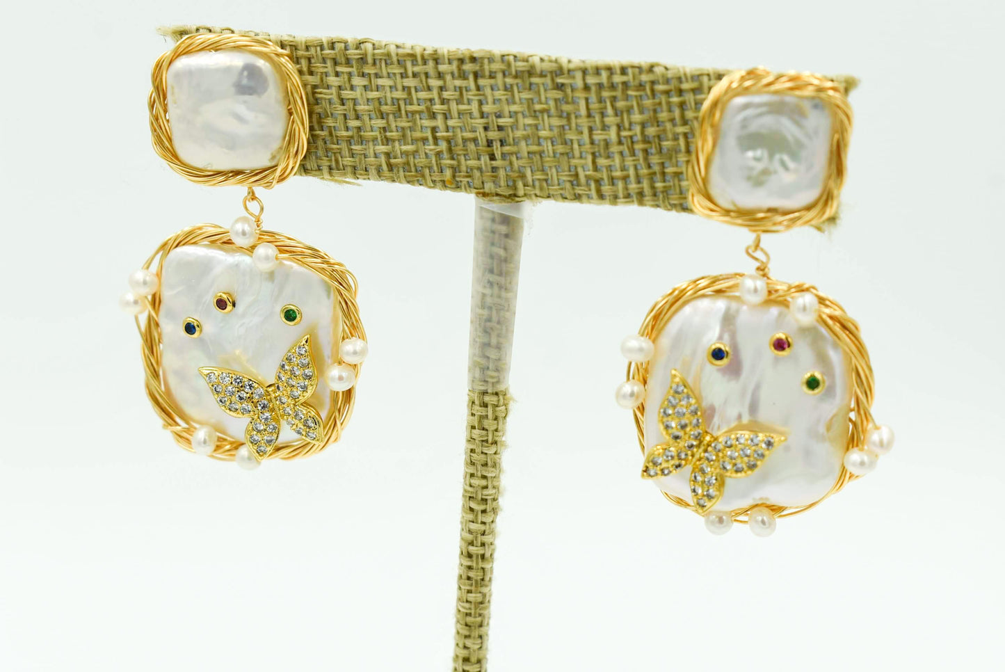 Butterfly Pearl Earring