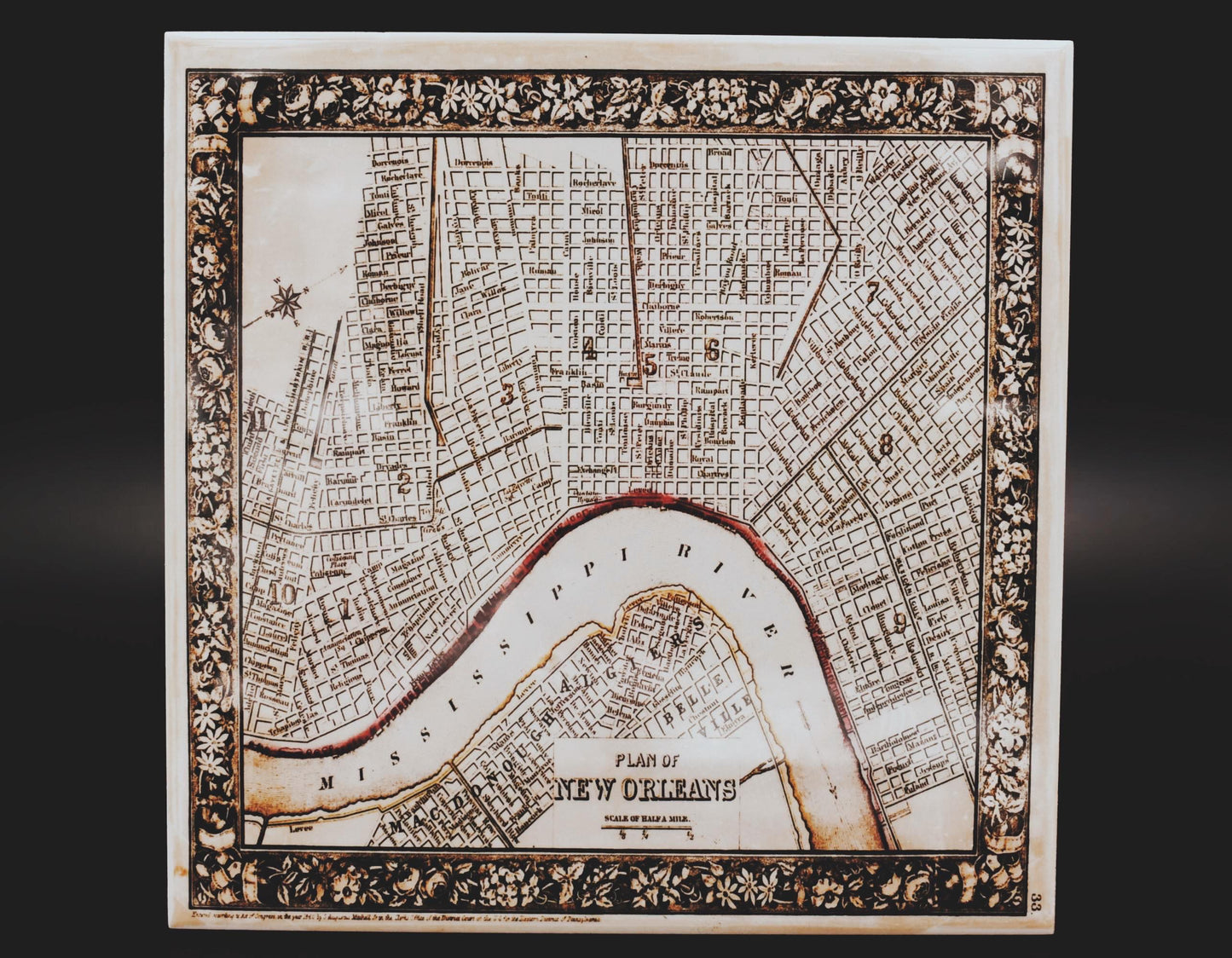 NOLA Map Trivet