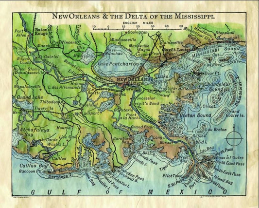Map of New Orleans 1906
