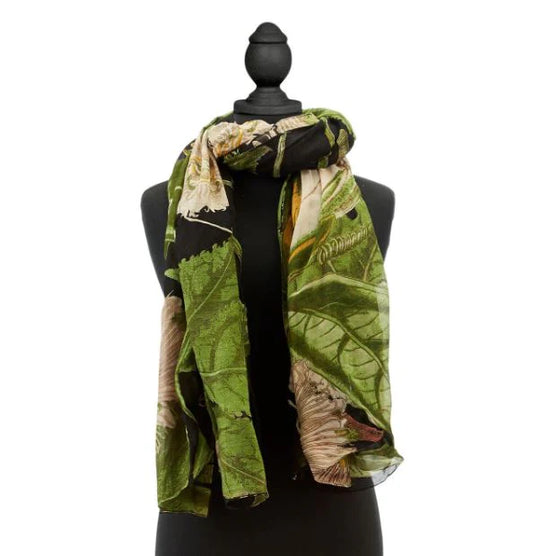 Black Passion Flower Scarf