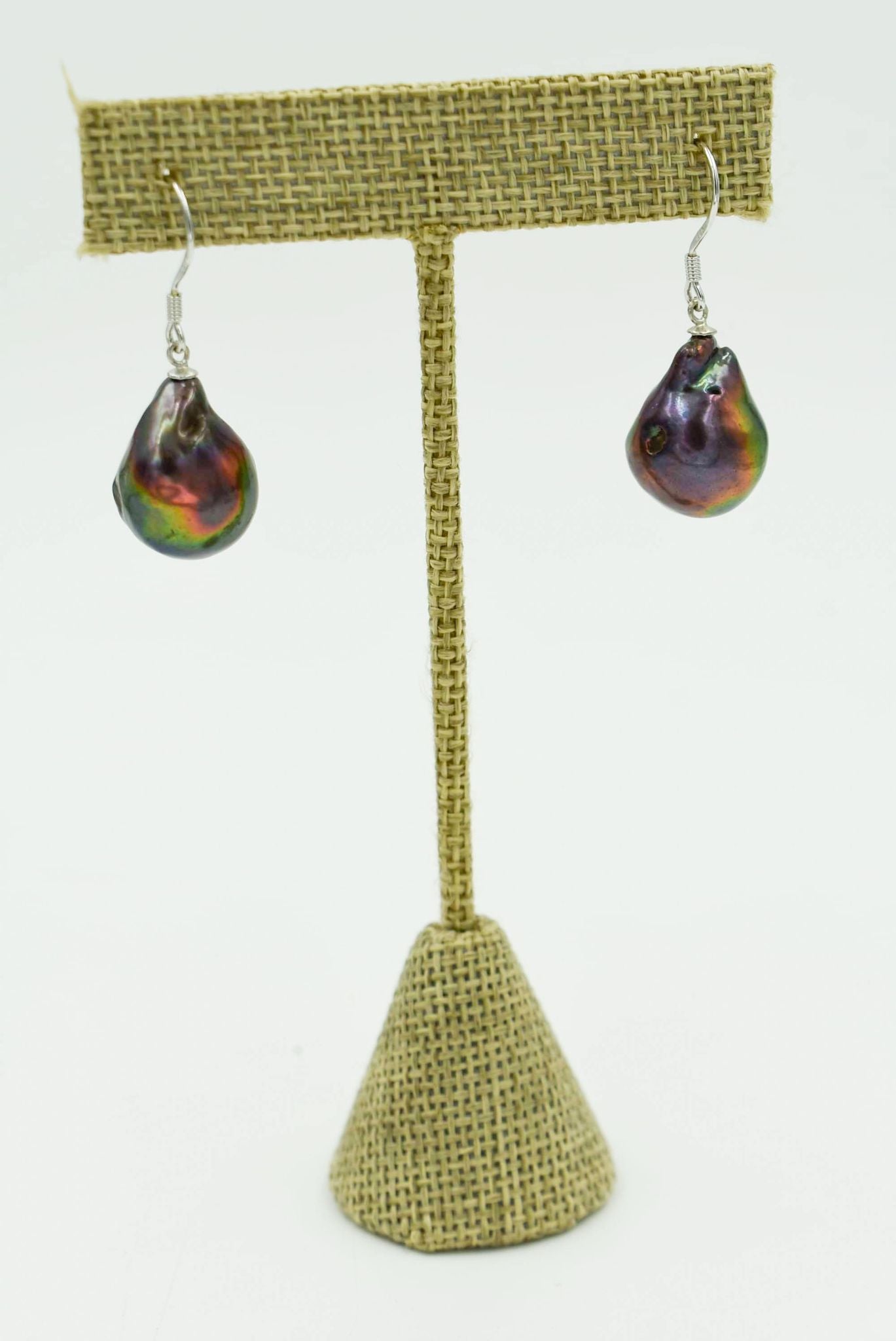 Black Baroque Pearl Earring