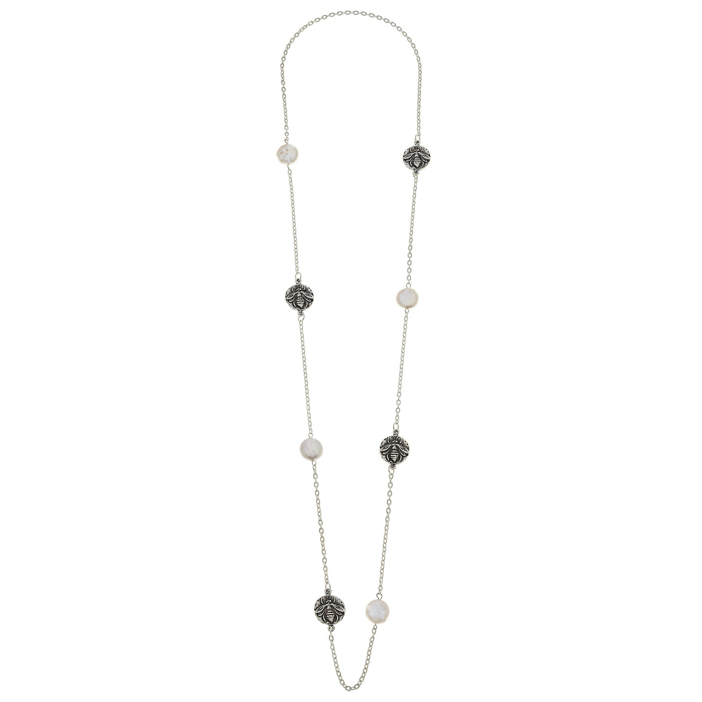 Silver Bee Chain Necklace