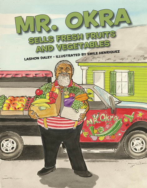 El Sr. Okra vende frutas y verduras frescas
