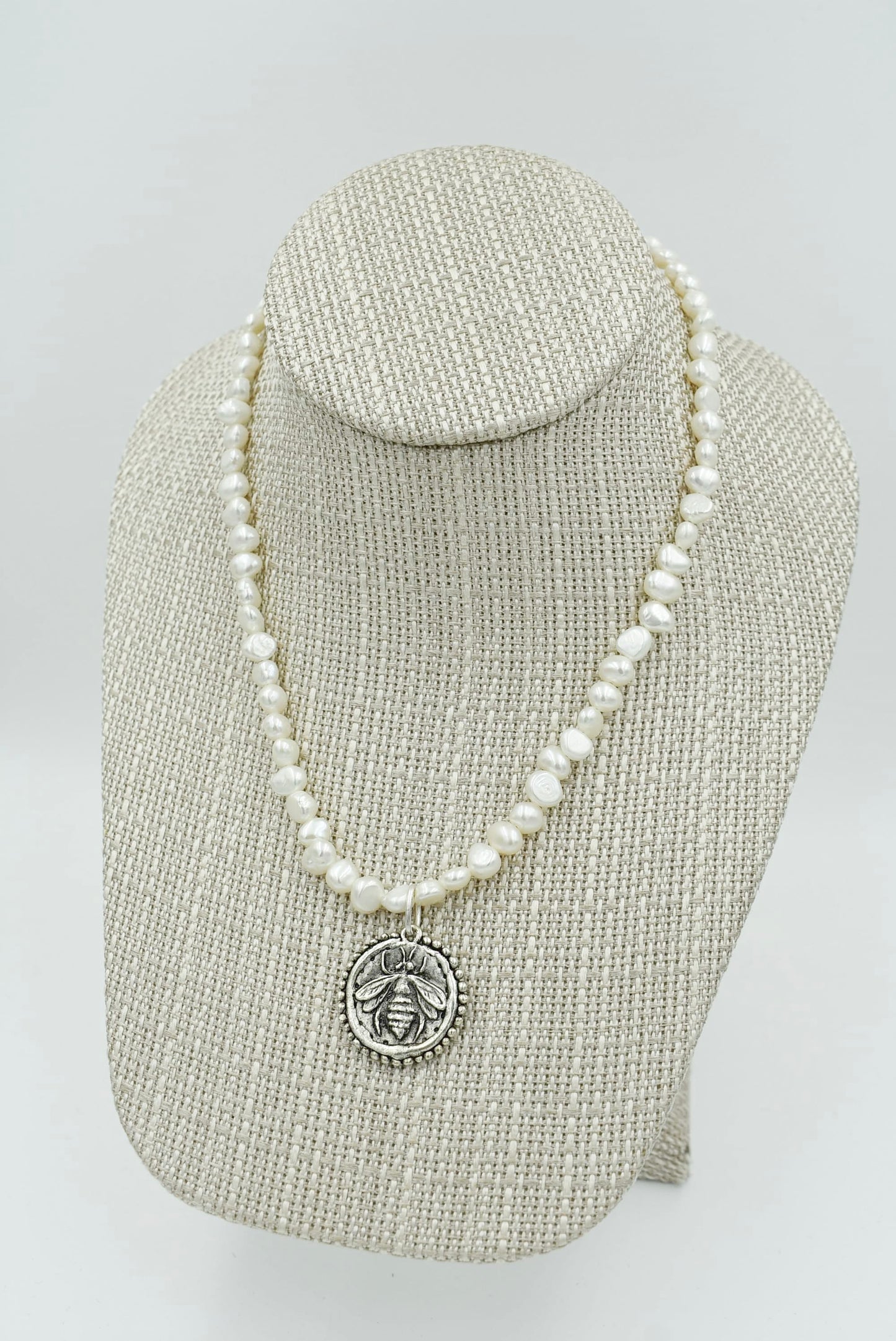 Silver Bee Necklace