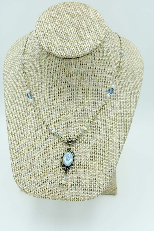 Lily Of The Valley Necklace - Blue & Silver