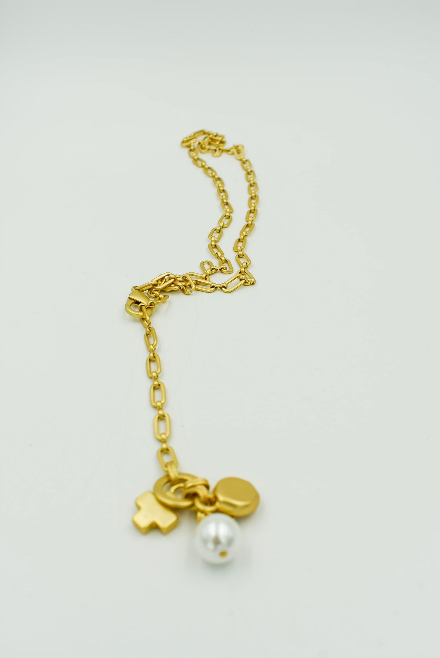 Paperclip Charm Y Necklace