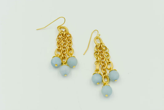 Aquamarine Charm Earring